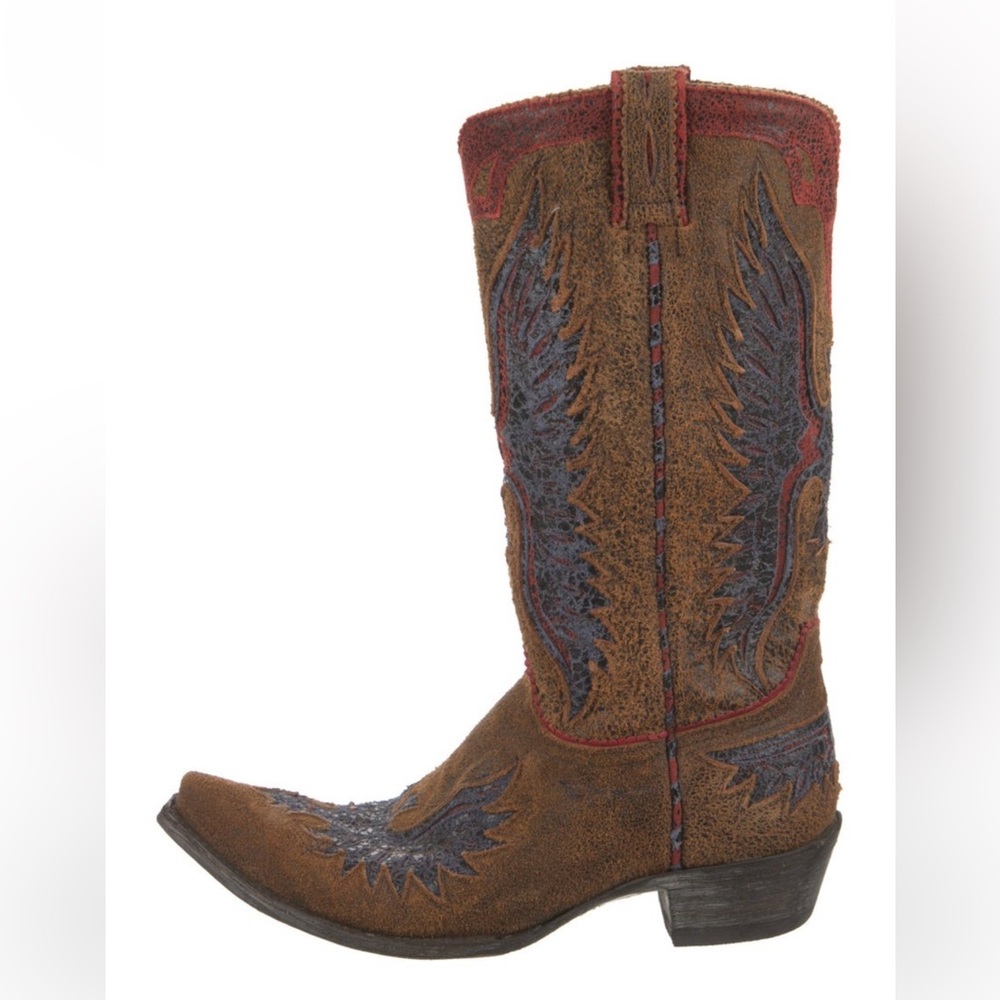 OLD GRINGO COWGIRL BOOTS Eagle design with a touch of Americana RTL $725 EUC 11 - Picture 4 of 6